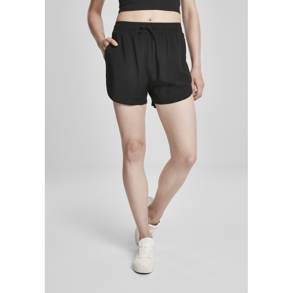 Urban Classics - Viscose Resort Pantalon court - Noir
